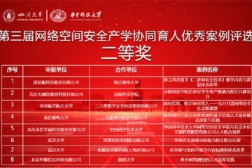 华顺信安荣获“网络空间安全产学协同育人优秀案例”二等奖